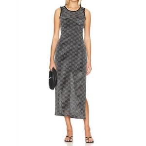knit lace insert midi dress in yellow self-portrait self-portrait - Burgundy Knit Lace Insert Midi Dress